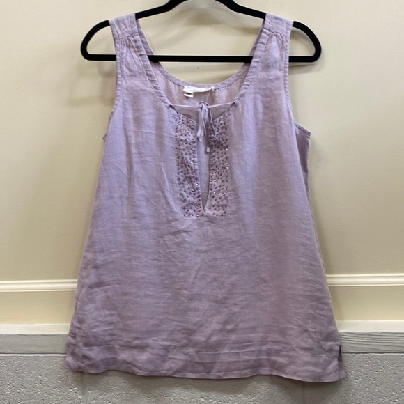 Eileen Fisher women’s PM sleeveless lavender camisole blouse top - Picture 1 of 4